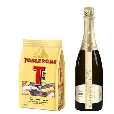 Chandon Brut Sparkling Wine 75cl With Toblerone Tinys 248g
